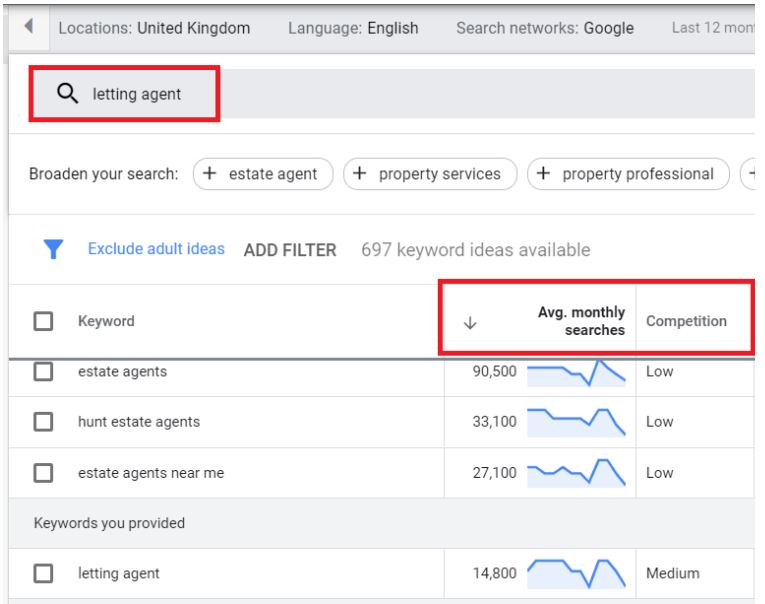LETTING AGENT SEARCHES