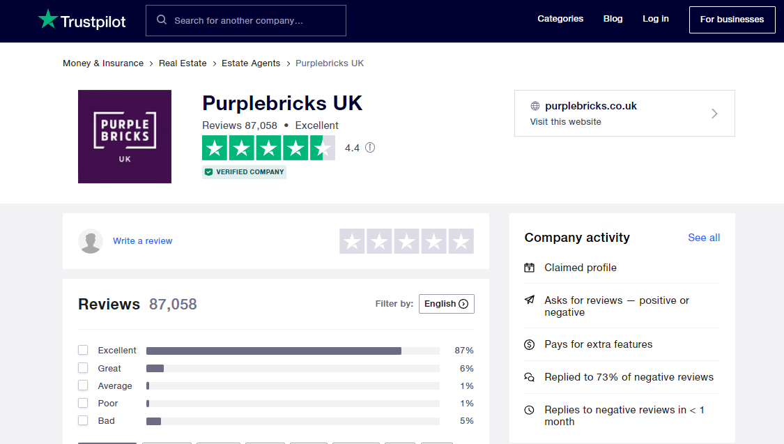 purplebricks online agent reviews