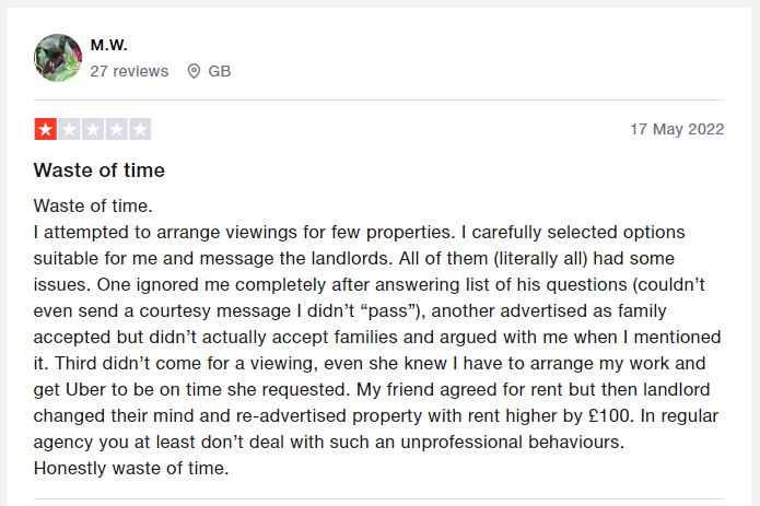 openrent poor review