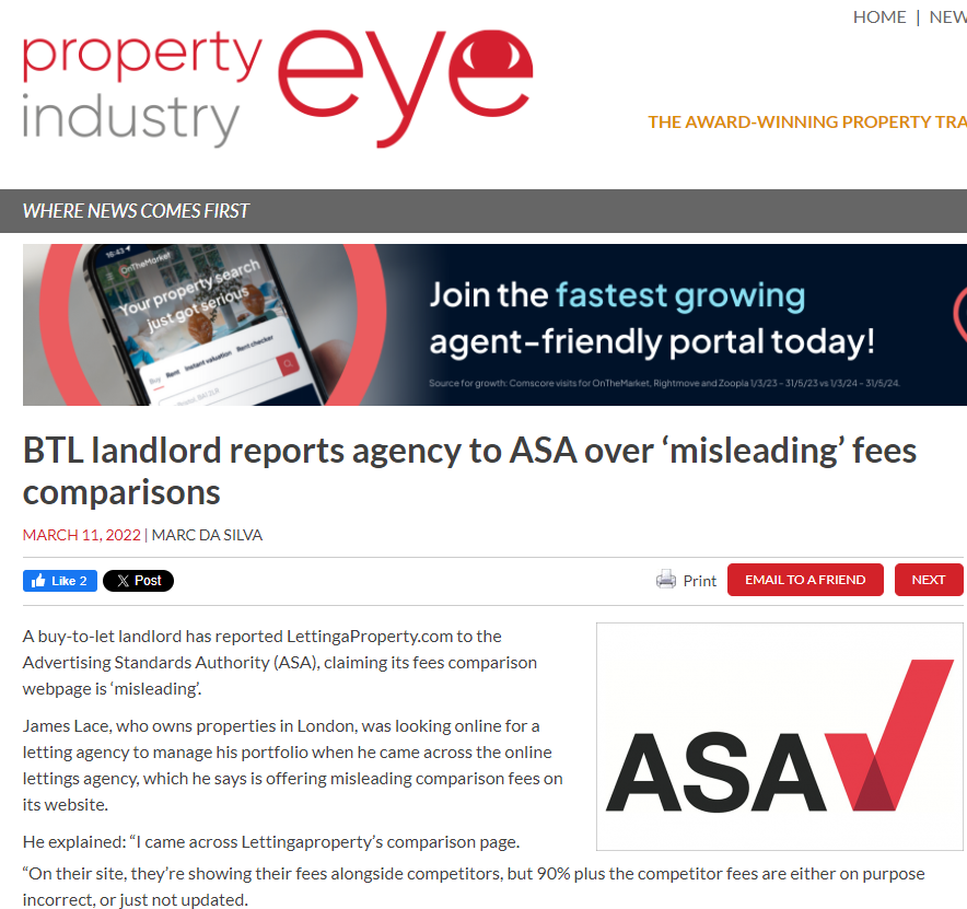 lettingaproperty.com complaint