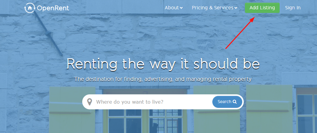 OpenRent add listing