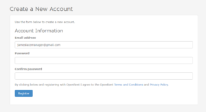 OpenRent choose password